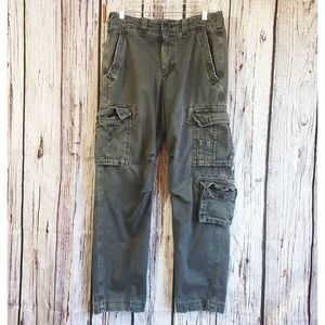 Abercrombie & Fitch 31x32 Vintage Y2K Loose Cargo Pants Gray 100% Cotton Men